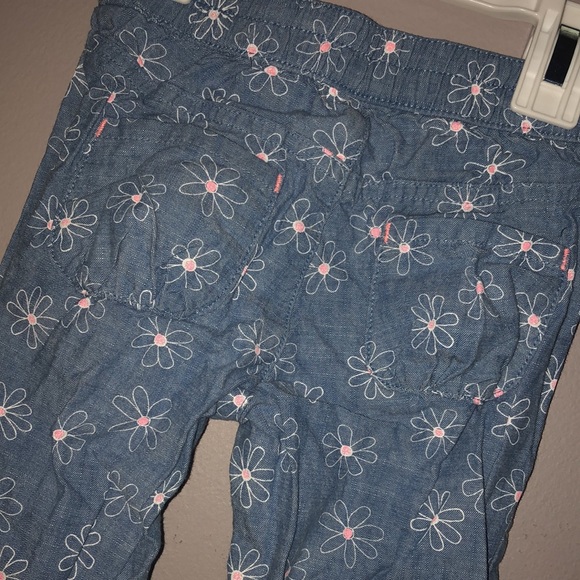 Gymboree Floral Denim Joggers - Picture 3 of 3